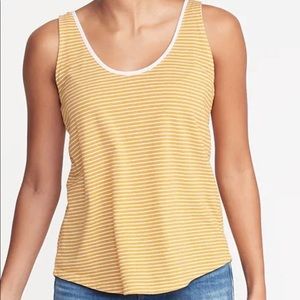 NWT Striped Old Navy Tank Top In Marigold & White